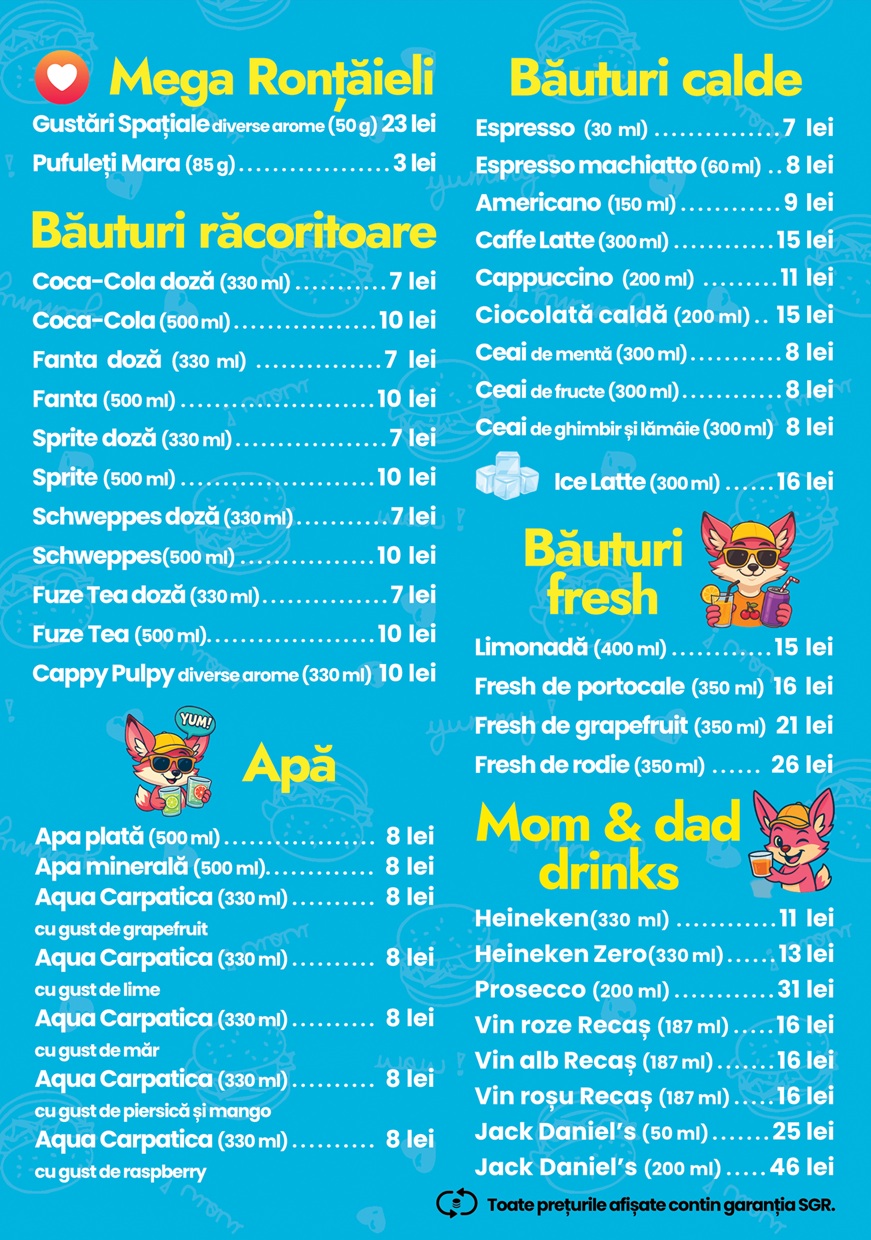 Mega Ronțăieli și Băuturi