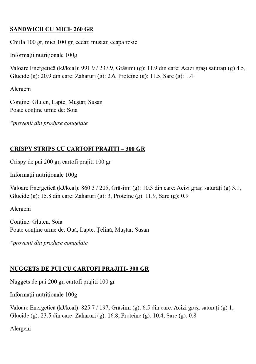 Valori nutriționale 2